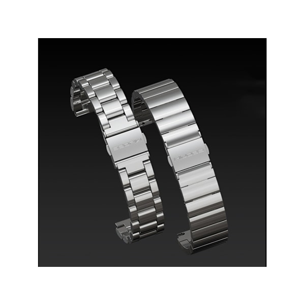 Smartwatch-rem til Huawei Strap 6/Honor Strap 6/7 MIJOBS rustfrit stål metalspænde urrem med bambusled (sølv)