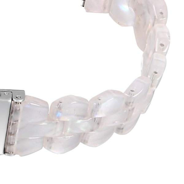 For Fitbit Versa 3 / Sense Universal Rhombus Resin Watch Band Shell White