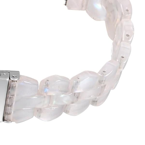Til Fitbit Versa 3 / Sense Universal Rhombus Resin Watch Band Shell White