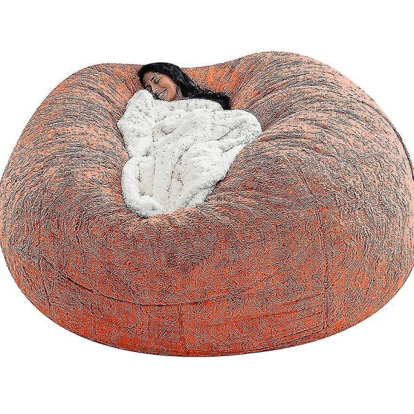 Lazy Sofa Bean Bag Kunstig Pels Bean Bag Bean Sofa orange 135cm*65cm