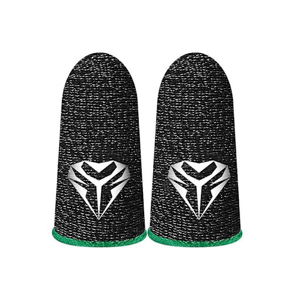 Gaming Finger Sleeves för mobila spelkontroller, 0,3 mm ledande silverfiber Anti-svett Andningsbara spelhandskar för Pubg/ros Green