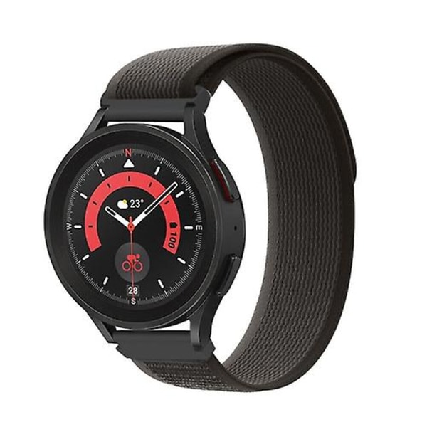 For Garmin Forerunner 255 / 745 22mm Universal Loop Nylon Watch Band Black Grey