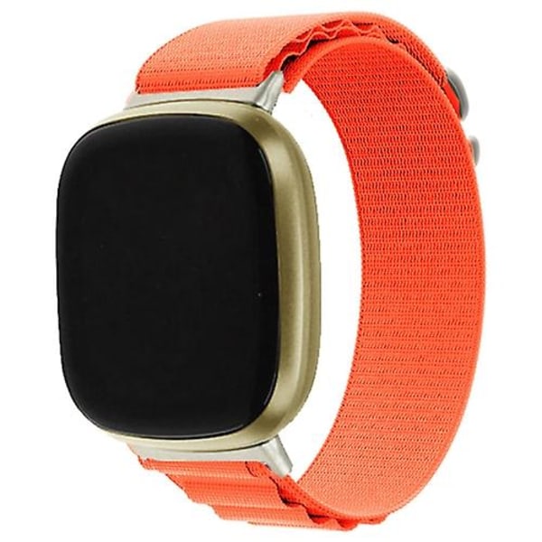 For Fitbit Versa 4 / Sense 2 Universal Loop Nylon Watch Band Orange