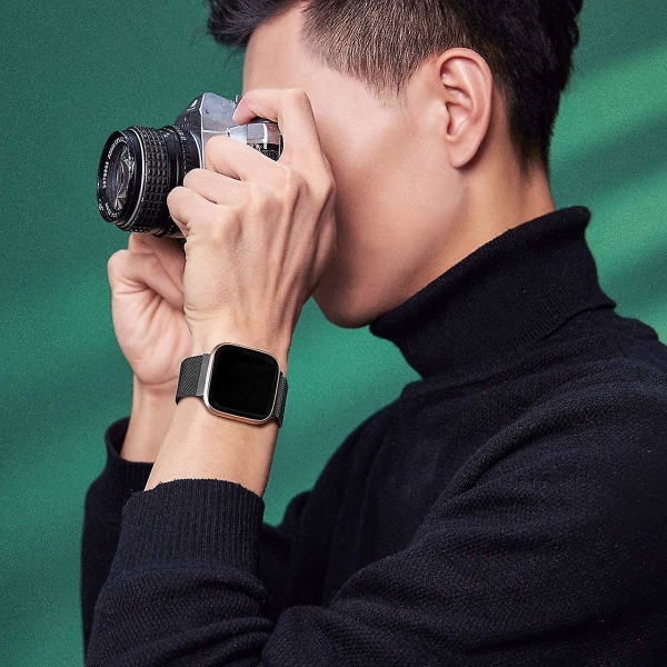Magneettinauhat, jotka ovat yhteensopivat Fitbit Versa 3:n ja Sense-älykellon kanssa - Multi Color Black Small