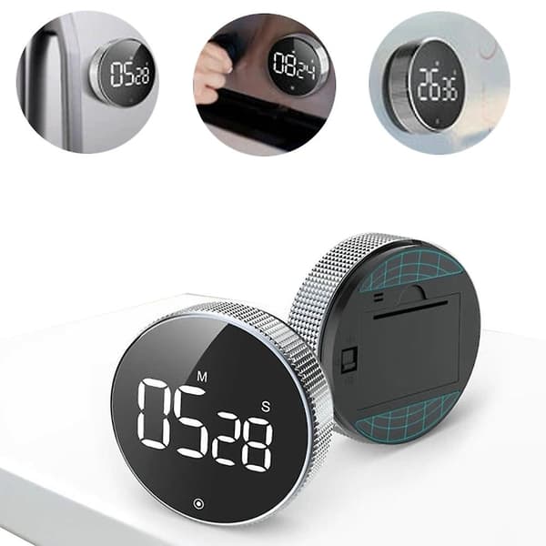Kjøkken Timer, Digital Matlagingstimer med LCD-skjerm, Magnetisk Nedtellingstimer