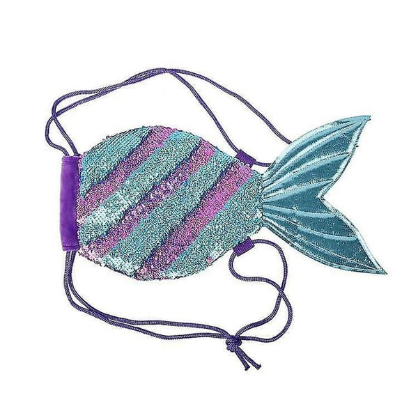 Funklende Sequin Drawstring Taske Havfrue Glitter Rygsæk Shznv S Pink