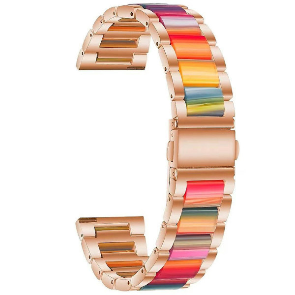 Metallikolmehelmi + hartsihihna Huawei Watch GT 3 42mm / Watch GT 2 42mm Rose Gold Color