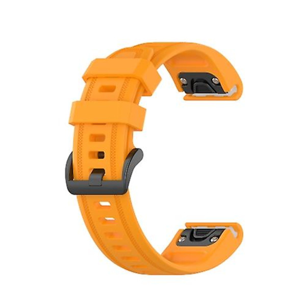 Til Garmin Fenix ​​7s Pure Color Silikone Watch Band Yellow