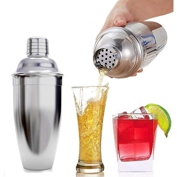 Cocktail-sekoitussarja 5 osaa 350 ml ruostumattomasta teräksestä valmistettuja sekoittimia ammattilaisbaarmenille aloittelijoille