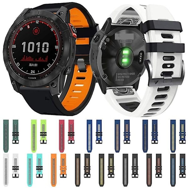 Garmin Instinct 22 mm:n silikoni- watch Black-Orange