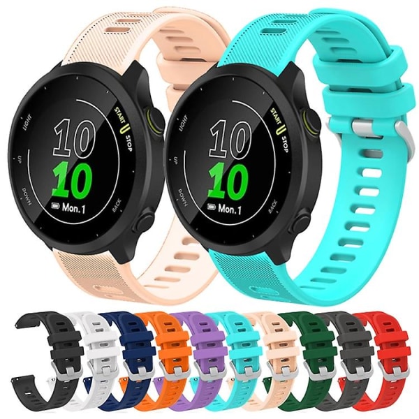Til Garmin Venu Sq 20mm Silikone Twill urbånd Red