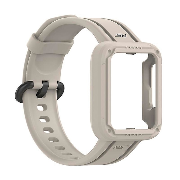 Til Xiaomi Redmi Watch/redmi Watch 2/mi Watch Lite/mi Watch Lite 2 Smart Watch Rem Til Blød Silikone Håndled Med Urkasse Beige