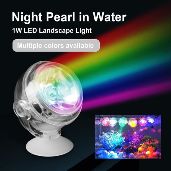 Färgglada Led Aquarium Fish Tank Spot Lampa Dykning Spotlight Upplysta lampor seven colors US Plug
