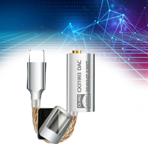 CX31993 HiFi DAC IOS till 3,5 mm Hörlursförstärkare Ljuddekoder AMP Mobiltelefonadapter