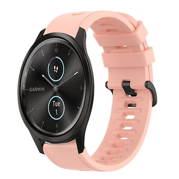 För Garmin Garminmove Style 20 mm enfärgad mjukt watch Pink