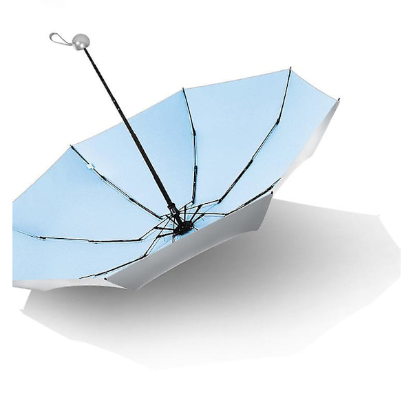 Solcreme Solskærm Paraply Kvinde Mini Paraply Lomme Beskyttelse Sammenfoldelig Ultraviolet Beskyttelse Parasol Blue