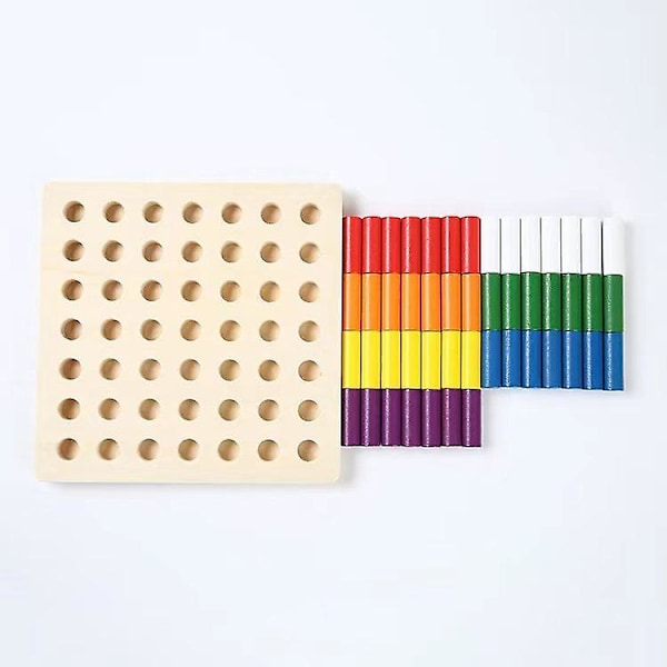 Træsortering Legetøj Stablet Spil Farvede Geometriske Blokke Montessori Sensorisk Legetøj 49pcs