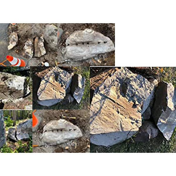 23 mm plug kile og fjer kiler Beton marmor granit sten sten splitter håndværktøj; 190 mm lang, stor størrelse; kile splitter (4 pinde)