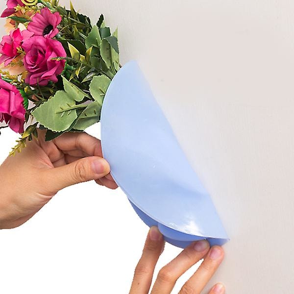 Avtagbar silikonvas Flexibel väggmonterad klibbig vas Växthållare Behållare Återanvändbar väggmonterad blomvas White