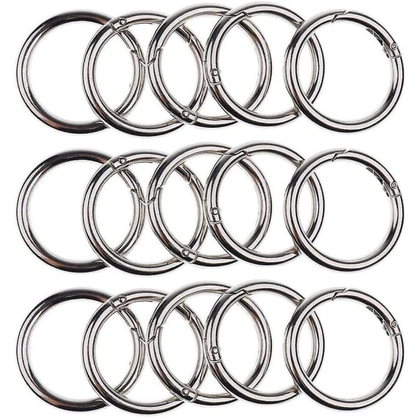 30 kpl pyöreä karbiinirengas, mini 20 mm pyöreä karbiinihaka avaimenperä