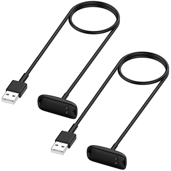 Lader for Fitbit Inspire 3, erstatnings-USB-ladekabel [2-pakning, 3,3 fot/1 m]