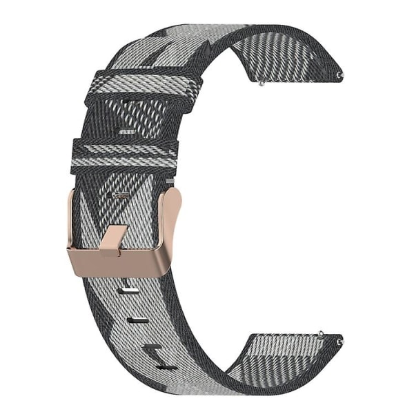 För Garmin Venu 2s 18mm Nylon Woven Watch Band Grey