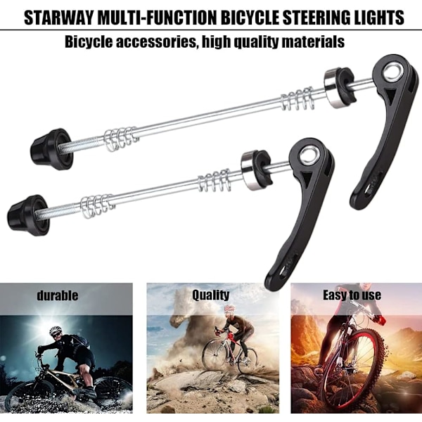 Snabbkopplingssats för cykel - fram- och baknavmuttrar