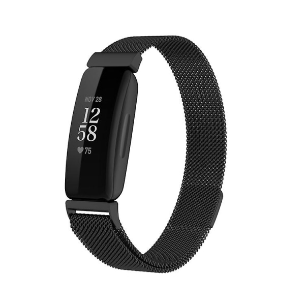 For Fitbit Inspire 2 Milanese Watch Band Black