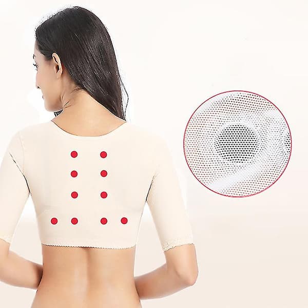 Kvinner Overarm Shaper Compression Posture Shaper Topper Vekttap Shapewear Body Shaper Black M