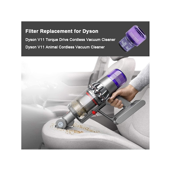 Reservefilter til Dyson V11 - 2-pakning Blå