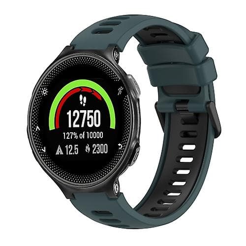 För Garmin Forerunner 235 Tvåfärgs watch Olive Green - Black