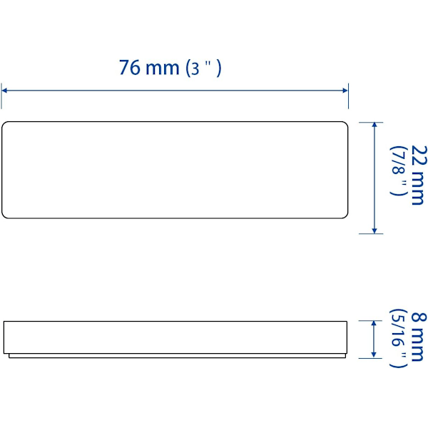 Turvallisuus Tarraheijastin - Kuorma-auton Perävaunun Varotusheijastinlevy (Punainen, 76x22mm)