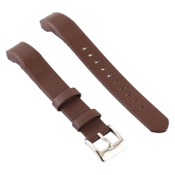 Smart Watch Shiny Leather Watch Band For Fitbit Alta Coffee