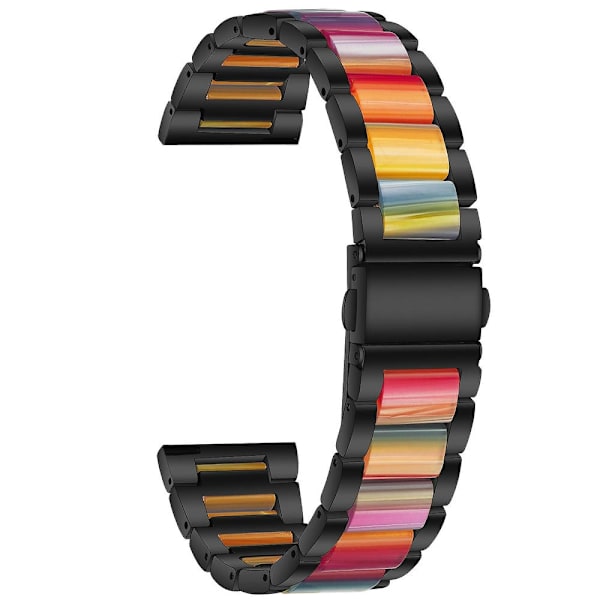 Metall Tre Perler + Resin Rem for Huawei Watch GT 3 42mm / Watch GT 2 42mm Black Color
