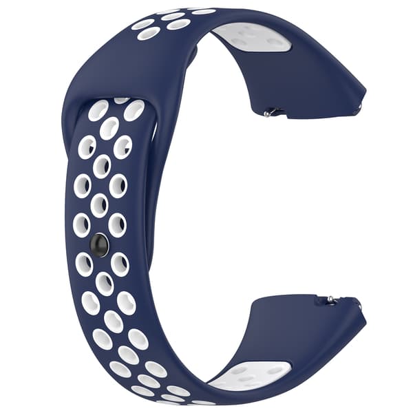Rem for Redmi Watch 3 Lite/Watch 3 Active tofarget silikonrem (blå hvit)