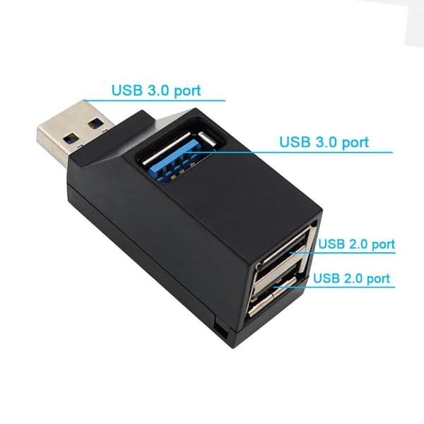 USB 3.0 hub adapter extender mini splitter box 3 portar höghastighet för PC laptop U Disk Card Reader USB 3.0 Hub Black