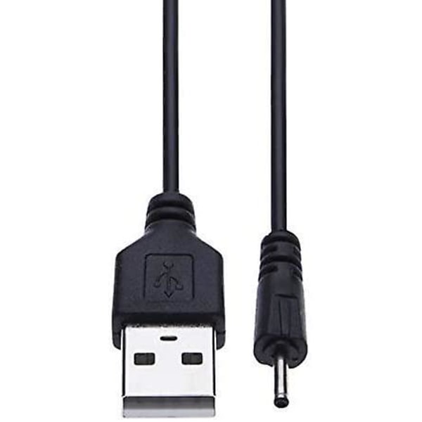 USB till likström 2,0 mm-kabel, hörlurar USB likströmsladdare One Pack