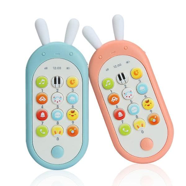 Baby Mobiltelefon Legetøj E-learning Smartphone Legetøj Interaktivt Læring Mobiltelefon Lyd Legetøj Blue