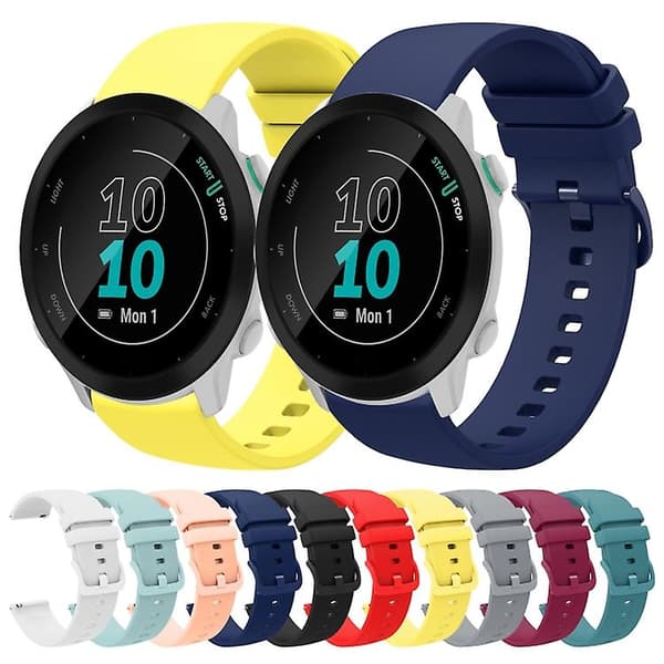 För Garmin Forerunner 55 20mm enfärgad mjukt watch Navy Blue