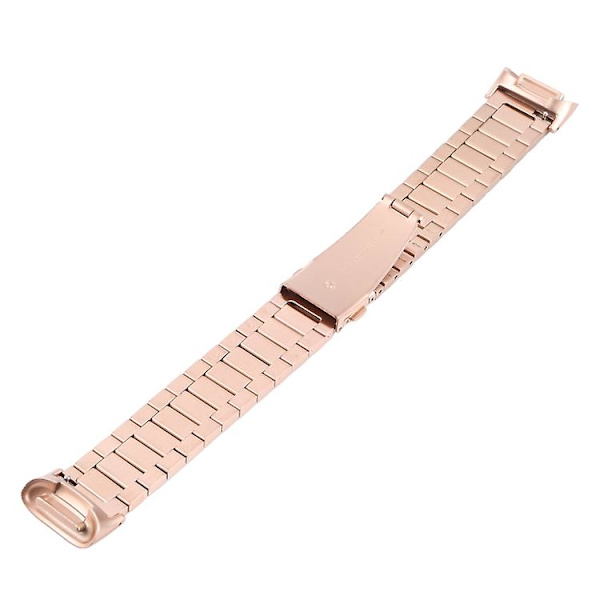 Til Fitbit Charge 5 urrem i stål med én perle Rose Gold