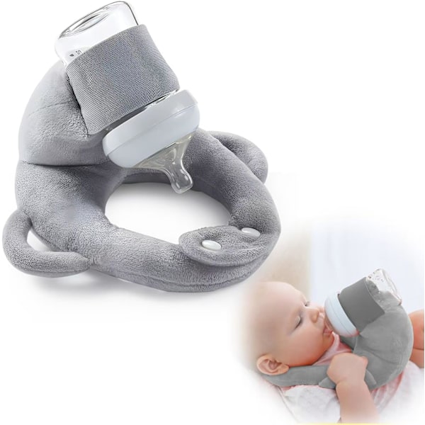 Multifunksjonell Justerbar Ammepute, Baby Matestøttepute/Grå