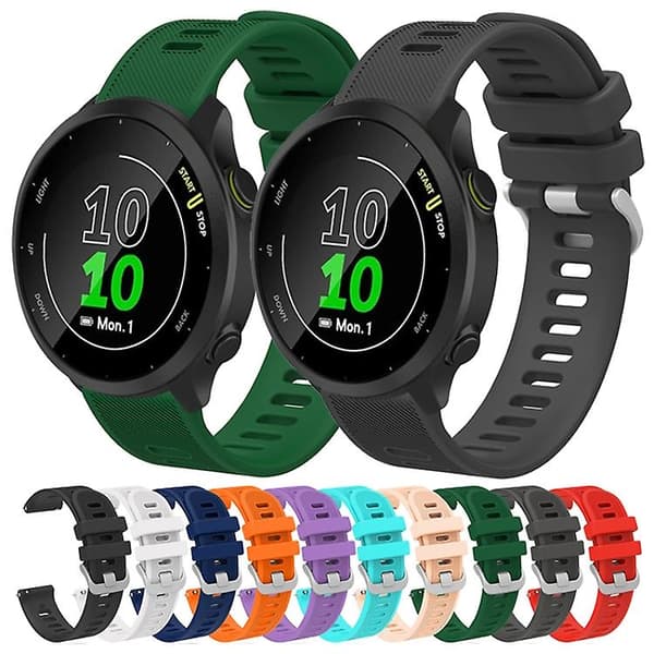 Til Garmin Venu 20mm Silikone Twill urbånd Black