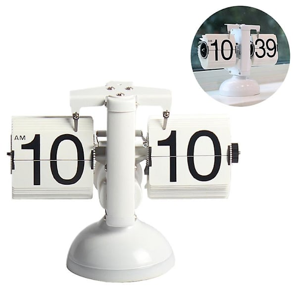Flip Digital Clock Small Scale Bordklocka Flip Clock Quartz Clock Heminredning Black