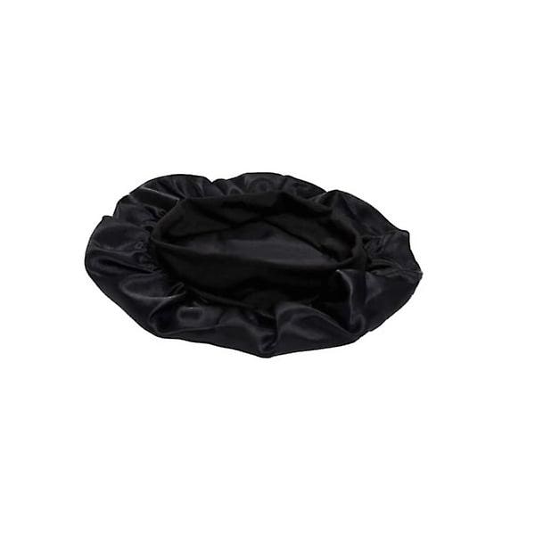 Sovehette i sateng - Svart, one size