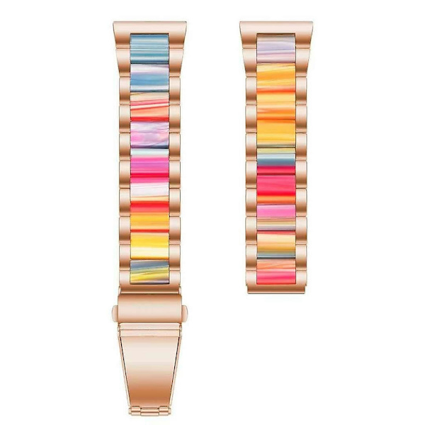 Metallikolmehelmi + hartsihihna Huawei Watch GT 3 42mm / Watch GT 2 42mm Rose Gold Color