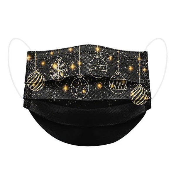 50 kpl Gradient Star Printed Adult Mask, Christmas Kolmikerroksinen kertakäyttöinen maski