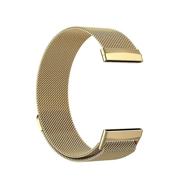 Til Fitbit Versa 4 Milanese Magnetisk Metalvævet Urrem OLS Gold