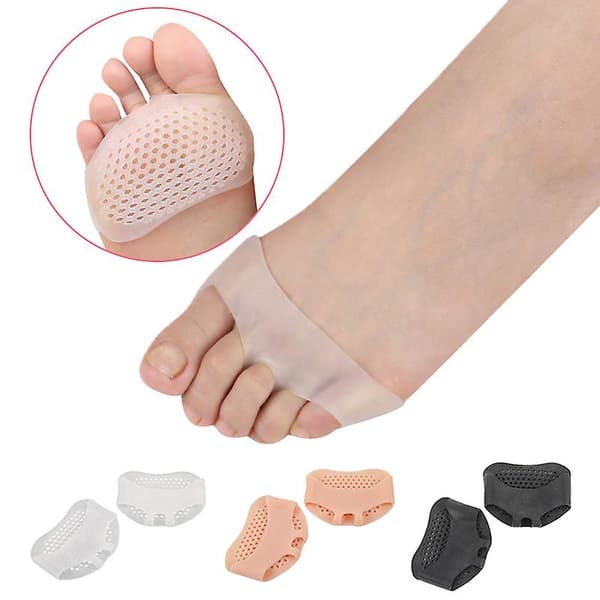 Silikone tåstrømper usynlig blød anti-slip beskyttelse smertelindrende indersål white