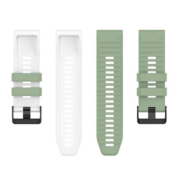 Silikonrem for Garmin Fenix 7 22mm Pine Needle Green White