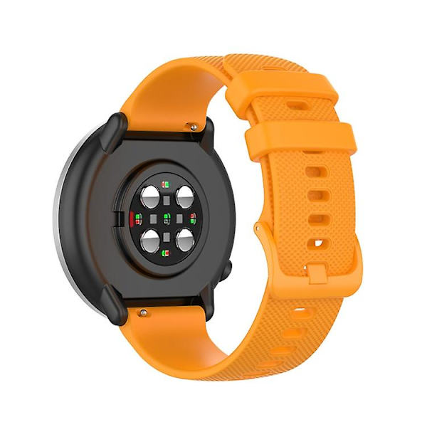 Til Polar Ignite 20 mm lille plaid tekstur silikone armbåndsurrem Amber Yellow
